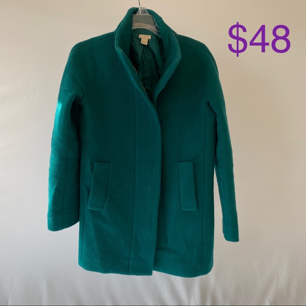 Coat, winter, emerald green, JCrew, size 0